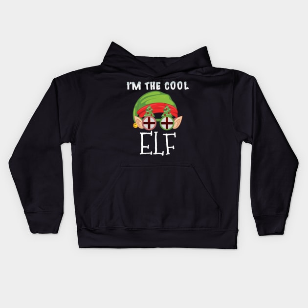 Christmas  I'm The Cool English Elf - Gift for English From England Kids Hoodie by Country Flags